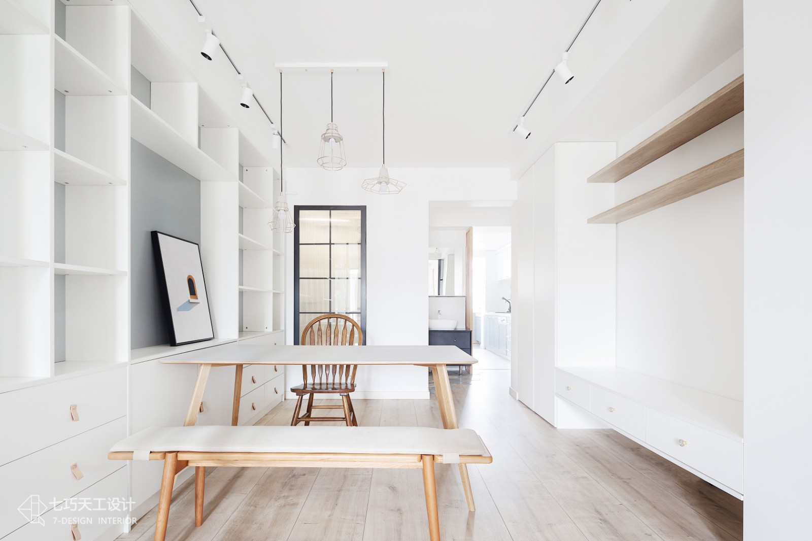 客廳木地板裝修效果圖52㎡極致改造，全屋只留8件家現(xiàn)代簡(jiǎn)約客廳設(shè)計(jì)圖片賞析