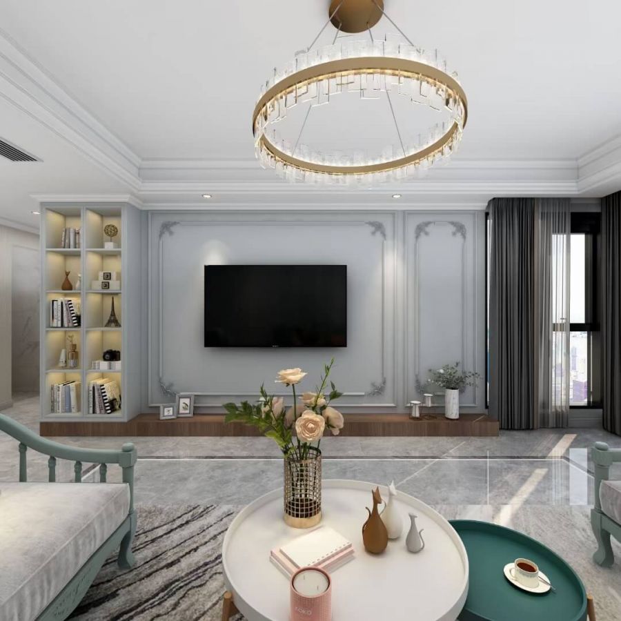 法式風(fēng)格三室一廳裝修效果圖，裝出高檔范！