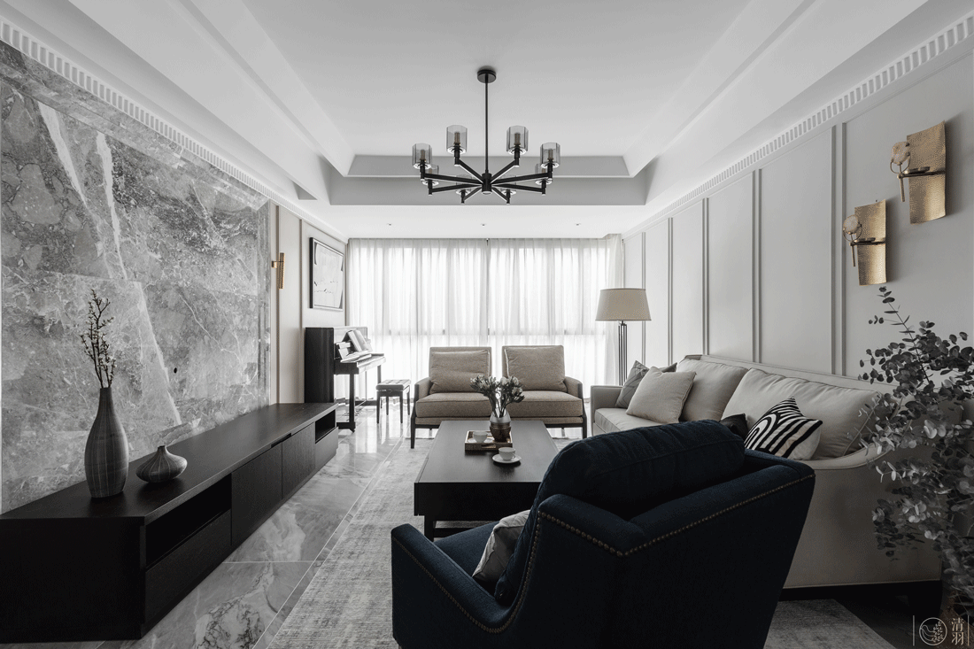 客廳沙發(fā)裝修效果圖一見鐘情，再見傾心現(xiàn)代簡約客廳設(shè)計圖片賞析