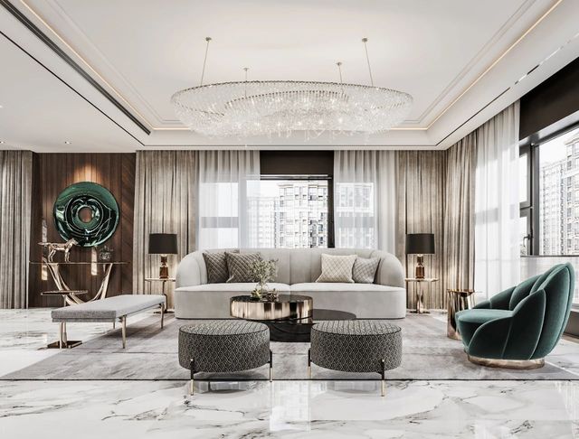 女孩房梳妝臺(tái)那么美 廈門(mén)大洲麗晶花園現(xiàn)代歐式五居室別墅樣板間