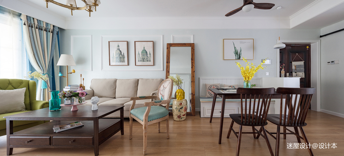 窗簾裝修效果圖88平米保留三臥室，還要逼設(shè)計(jì)美式經(jīng)典設(shè)計(jì)圖片賞析