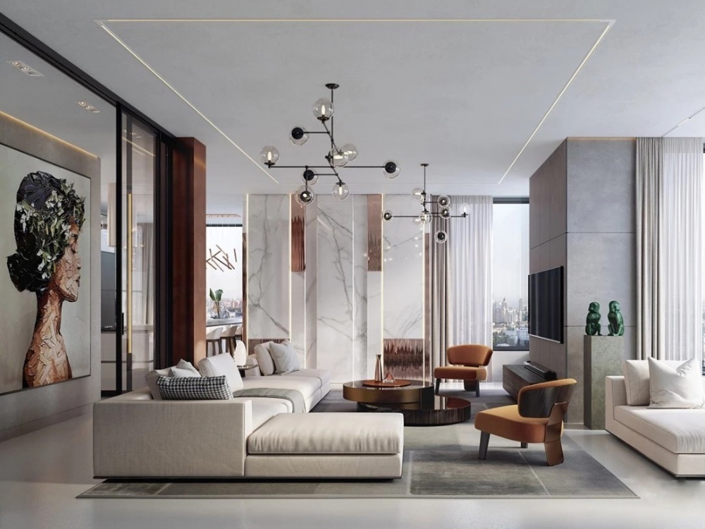 客廳沙發(fā)裝修效果圖意式極簡(jiǎn)，簡(jiǎn)約而不簡(jiǎn)單現(xiàn)代簡(jiǎn)約客廳設(shè)計(jì)圖片賞析