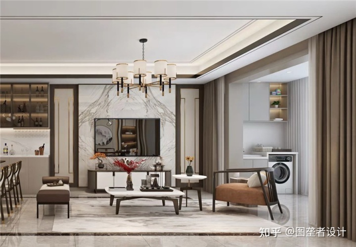 2022年裝修流行這樣裝了，輕奢中帶著新中式風格，簡約又奢華！