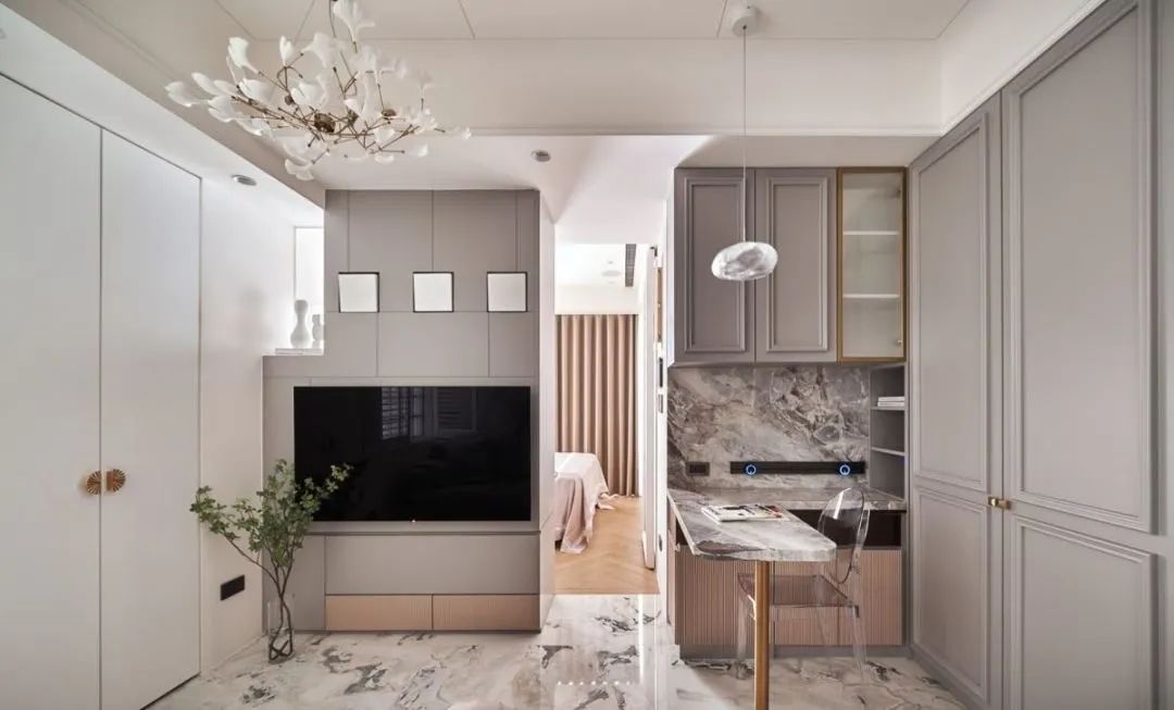 愛了！30㎡法式風(fēng)格家，有大浴室、梳妝臺，閨蜜大贊