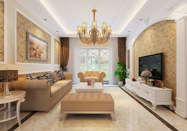 一室一廳簡歐風格裝修效果圖_簡歐風格裝修效果圖大全2013圖片_歐式風格裝修