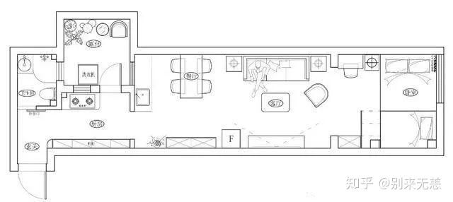 60平米小戶型，客廳臥室全開放，榻榻米高低床，比多一間房還實(shí)用