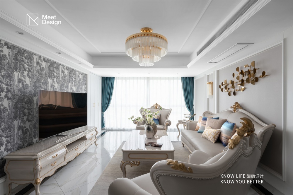 客廳窗簾裝修效果圖優(yōu)雅歐式，帶你探秘融化在奶油里歐式豪華客廳設(shè)計圖片賞析