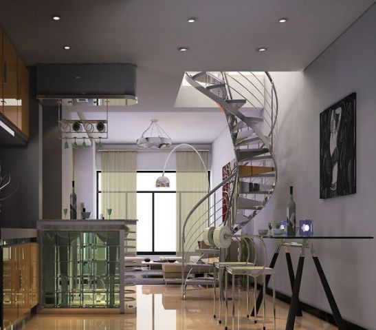 復(fù)式樓梯裝修常見(jiàn)造型 復(fù)式樓梯風(fēng)水禁忌4