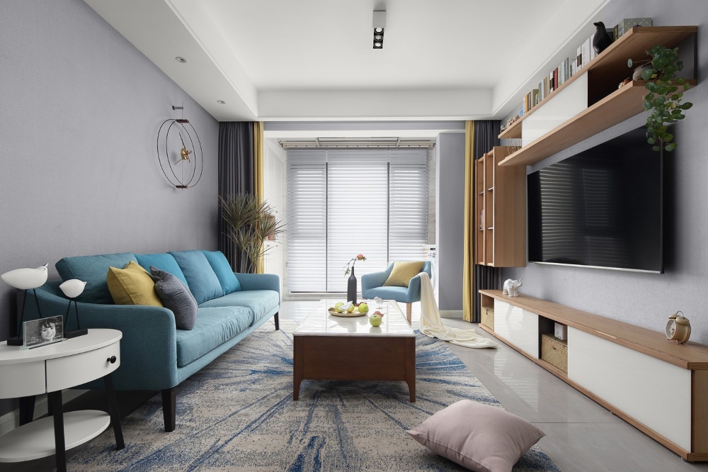 客廳窗簾裝修效果圖居家需精致，生活不將就；我的北北歐極簡(jiǎn)客廳設(shè)計(jì)圖片賞析