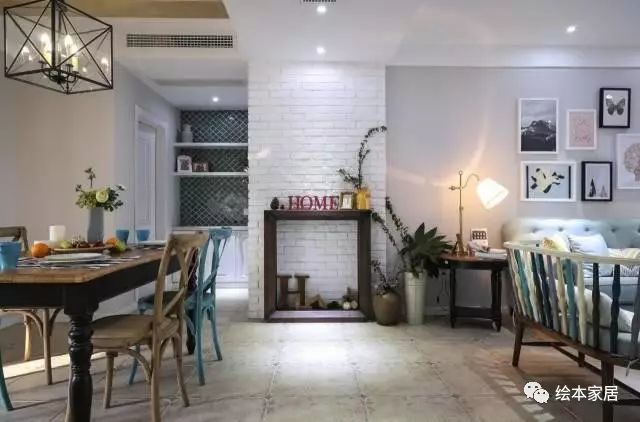 簡約美式三居案例效果圖，給你一個清爽舒適的家