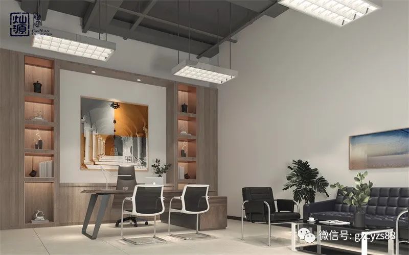 沒錢沒地兒還想裝修，這種小平米辦公室裝修效果圖簡直是量身打造