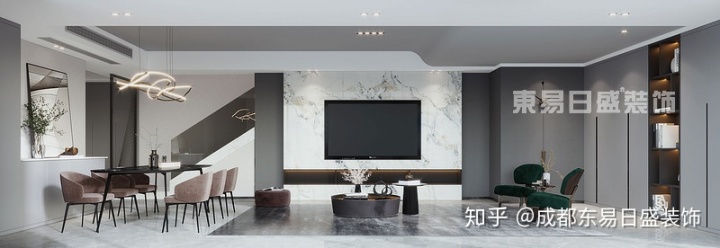 152平躍層輕奢風(fēng)格裝修效果圖，成都裝修公司推薦案例