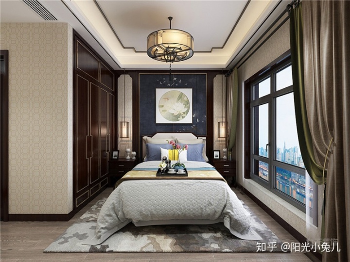 三室2衛(wèi)裝修，135平新中式裝修效果圖，太高雅的現(xiàn)代中式家裝