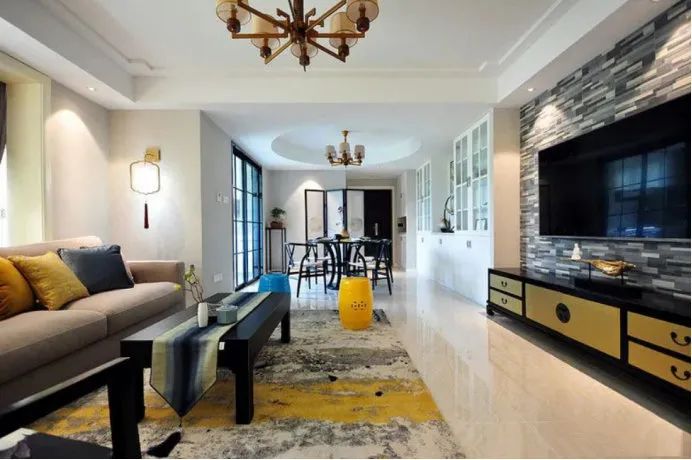 120平的三居室裝修，新中式裝修效果圖，獨特的東方韻味之美