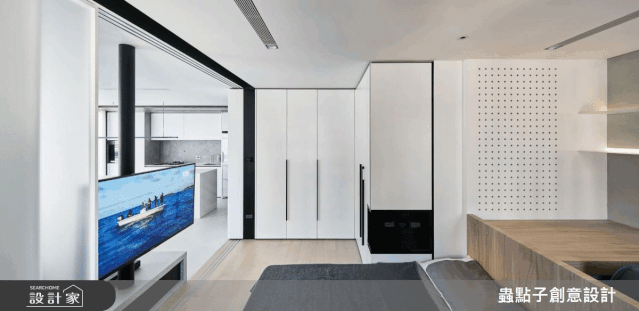 30平米小戶型，一面可動的墻，榨干雞肋地，逆天擁有餐廚、溜滑梯、浴缸、書房收納！