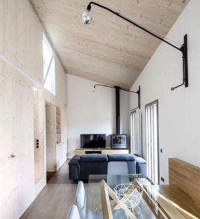 綠可生態(tài)木吊頂 2020生態(tài)木吊頂圖片 客廳壁爐裝修效果圖片