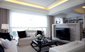 客廳半墻電視墻 半墻電視墻效果圖